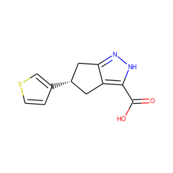 O=C(O)c1[nH]nc2c1C[C@H](c1ccsc1)C2 ZINC000058583144