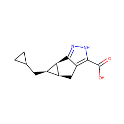 O=C(O)c1[nH]nc2c1C[C@H]1[C@@H](CC3CC3)[C@@H]21 ZINC000084709688