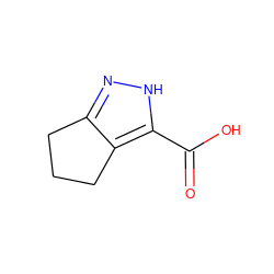 O=C(O)c1[nH]nc2c1CCC2 ZINC000008996233