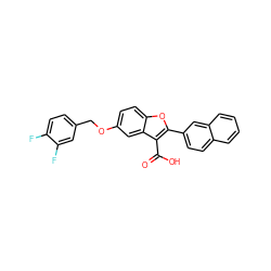 O=C(O)c1c(-c2ccc3ccccc3c2)oc2ccc(OCc3ccc(F)c(F)c3)cc12 ZINC000084758502