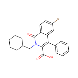 O=C(O)c1c(-c2ccccc2)c2cc(Br)ccc2c(=O)n1CC1CCCCC1 ZINC000029063343