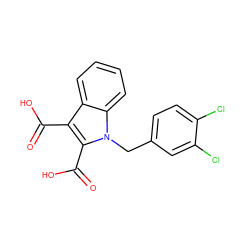 O=C(O)c1c(C(=O)O)n(Cc2ccc(Cl)c(Cl)c2)c2ccccc12 ZINC000013588901