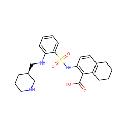 O=C(O)c1c(NS(=O)(=O)c2ccccc2NC[C@@H]2CCCNC2)ccc2c1CCCC2 ZINC000014964508