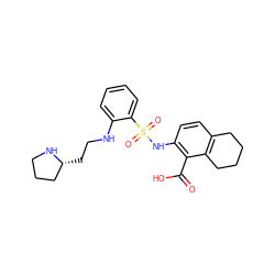 O=C(O)c1c(NS(=O)(=O)c2ccccc2NCC[C@@H]2CCCN2)ccc2c1CCCC2 ZINC000014964529