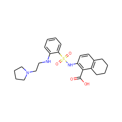 O=C(O)c1c(NS(=O)(=O)c2ccccc2NCCN2CCCC2)ccc2c1CCCC2 ZINC000014964431