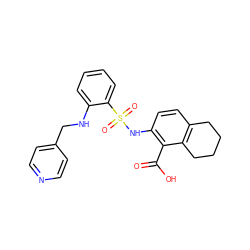 O=C(O)c1c(NS(=O)(=O)c2ccccc2NCc2ccncc2)ccc2c1CCCC2 ZINC000014964549