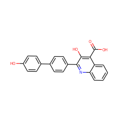 O=C(O)c1c(O)c(-c2ccc(-c3ccc(O)cc3)cc2)nc2ccccc12 ZINC000034803335