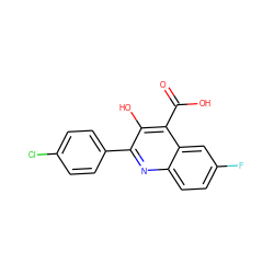 O=C(O)c1c(O)c(-c2ccc(Cl)cc2)nc2ccc(F)cc12 ZINC000034305768