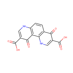 O=C(O)c1c[nH]c2c(ccc3[nH]cc(C(=O)O)c(=O)c32)c1=O ZINC000001717231