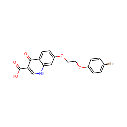 O=C(O)c1c[nH]c2cc(OCCOc3ccc(Br)cc3)ccc2c1=O ZINC000027710386