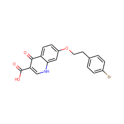 O=C(O)c1c[nH]c2cc(OCCc3ccc(Br)cc3)ccc2c1=O ZINC000027720258