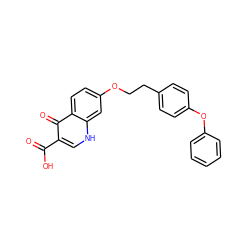 O=C(O)c1c[nH]c2cc(OCCc3ccc(Oc4ccccc4)cc3)ccc2c1=O ZINC000027706176