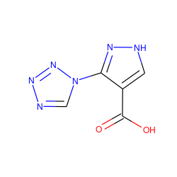 O=C(O)c1c[nH]nc1-n1cnnn1 ZINC000005642230