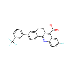 O=C(O)c1c2c(nc3ccc(F)cc13)-c1ccc(-c3cccc(C(F)(F)F)c3)cc1CC2 ZINC000026837894