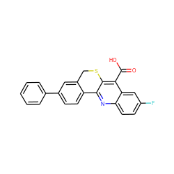 O=C(O)c1c2c(nc3ccc(F)cc13)-c1ccc(-c3ccccc3)cc1CS2 ZINC000026841412