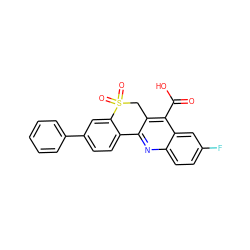 O=C(O)c1c2c(nc3ccc(F)cc13)-c1ccc(-c3ccccc3)cc1S(=O)(=O)C2 ZINC000026841403