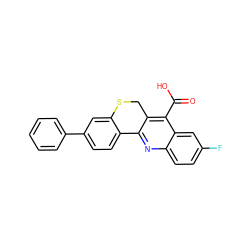 O=C(O)c1c2c(nc3ccc(F)cc13)-c1ccc(-c3ccccc3)cc1SC2 ZINC000026835826