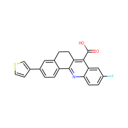 O=C(O)c1c2c(nc3ccc(F)cc13)-c1ccc(-c3ccsc3)cc1CC2 ZINC000026839098