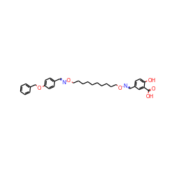 O=C(O)c1cc(/C=N/OCCCCCCCCCCO/N=C/c2ccc(OCc3ccccc3)cc2)ccc1O ZINC000049777806