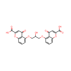 O=C(O)c1cc(=O)c2c(OCC(O)COc3cccc4oc(C(=O)O)cc(=O)c34)cccc2o1 ZINC000001530788