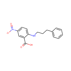 O=C(O)c1cc([N+](=O)[O-])ccc1NCCCc1ccccc1 ZINC000003873822