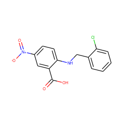 O=C(O)c1cc([N+](=O)[O-])ccc1NCc1ccccc1Cl ZINC000003886535