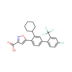 O=C(O)c1cc(-c2ccc(-c3ccc(F)cc3C(F)(F)F)cc2C2CCCCC2)on1 ZINC000040937920