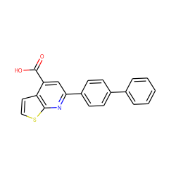 O=C(O)c1cc(-c2ccc(-c3ccccc3)cc2)nc2sccc12 ZINC000029335811