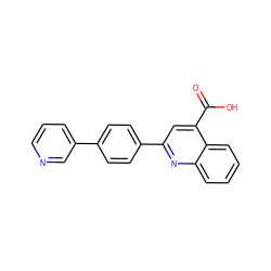 O=C(O)c1cc(-c2ccc(-c3cccnc3)cc2)nc2ccccc12 ZINC001250604456