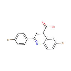 O=C(O)c1cc(-c2ccc(Br)cc2)nc2ccc(Br)cc12 ZINC000000999583