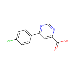 O=C(O)c1cc(-c2ccc(Cl)cc2)ncn1 ZINC000071545197