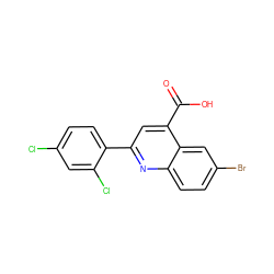 O=C(O)c1cc(-c2ccc(Cl)cc2Cl)nc2ccc(Br)cc12 ZINC000000999582