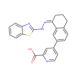 O=C(O)c1cc(-c2ccc3c(c2)/C(=N\Nc2nc4ccccc4s2)CCC3)ccn1 ZINC000096272562