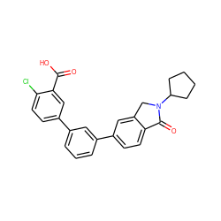 O=C(O)c1cc(-c2cccc(-c3ccc4c(c3)CN(C3CCCC3)C4=O)c2)ccc1Cl ZINC000095572824