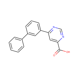 O=C(O)c1cc(-c2cccc(-c3ccccc3)c2)ncn1 ZINC000206203220