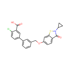 O=C(O)c1cc(-c2cccc(COc3ccc4c(=O)n(C5CC5)sc4c3)c2)ccc1Cl ZINC000095572901