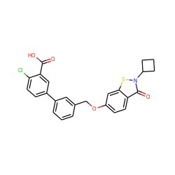 O=C(O)c1cc(-c2cccc(COc3ccc4c(=O)n(C5CCC5)sc4c3)c2)ccc1Cl ZINC000095578662