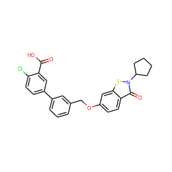 O=C(O)c1cc(-c2cccc(COc3ccc4c(=O)n(C5CCCC5)sc4c3)c2)ccc1Cl ZINC000066101279