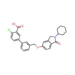 O=C(O)c1cc(-c2cccc(COc3ccc4c(c3)CN(C3CCCCC3)C4=O)c2)ccc1Cl ZINC000066100192