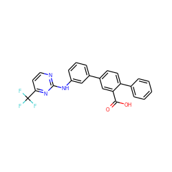 O=C(O)c1cc(-c2cccc(Nc3nccc(C(F)(F)F)n3)c2)ccc1-c1ccccc1 ZINC001772590280