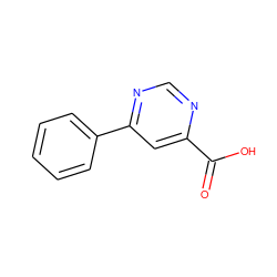 O=C(O)c1cc(-c2ccccc2)ncn1 ZINC000008699971