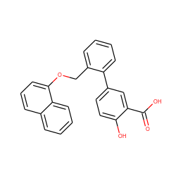 O=C(O)c1cc(-c2ccccc2COc2cccc3ccccc23)ccc1O ZINC000103239711