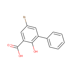 O=C(O)c1cc(Br)cc(-c2ccccc2)c1O ZINC000027099199