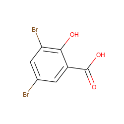 O=C(O)c1cc(Br)cc(Br)c1O ZINC000000057140