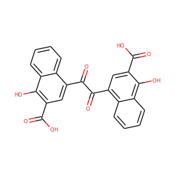 O=C(O)c1cc(C(=O)C(=O)c2cc(C(=O)O)c(O)c3ccccc23)c2ccccc2c1O ZINC000001565922