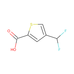 O=C(O)c1cc(C(F)F)cs1 ZINC001772773630