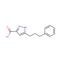 O=C(O)c1cc(CCCc2ccccc2)[nH]n1 ZINC000013526614