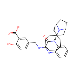 O=C(O)c1cc(CNc2nc3ccccc3n([C@@H]3C[C@@H]4CC[C@H](C3)N4C3CCCCCCC3)c2=O)ccc1O ZINC000114709008