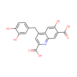 O=C(O)c1cc(Cc2ccc(O)c(O)c2)c2cc(O)c(C(=O)O)cc2n1 ZINC000013490177