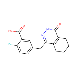 O=C(O)c1cc(Cc2n[nH]c(=O)c3c2CCCC3)ccc1F ZINC000118303290